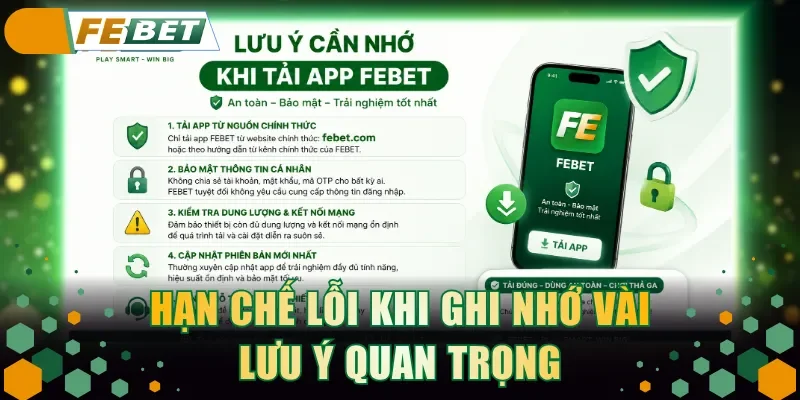 Hạn chế lỗi khi ghi nhớ vài lưu ý quan trọng